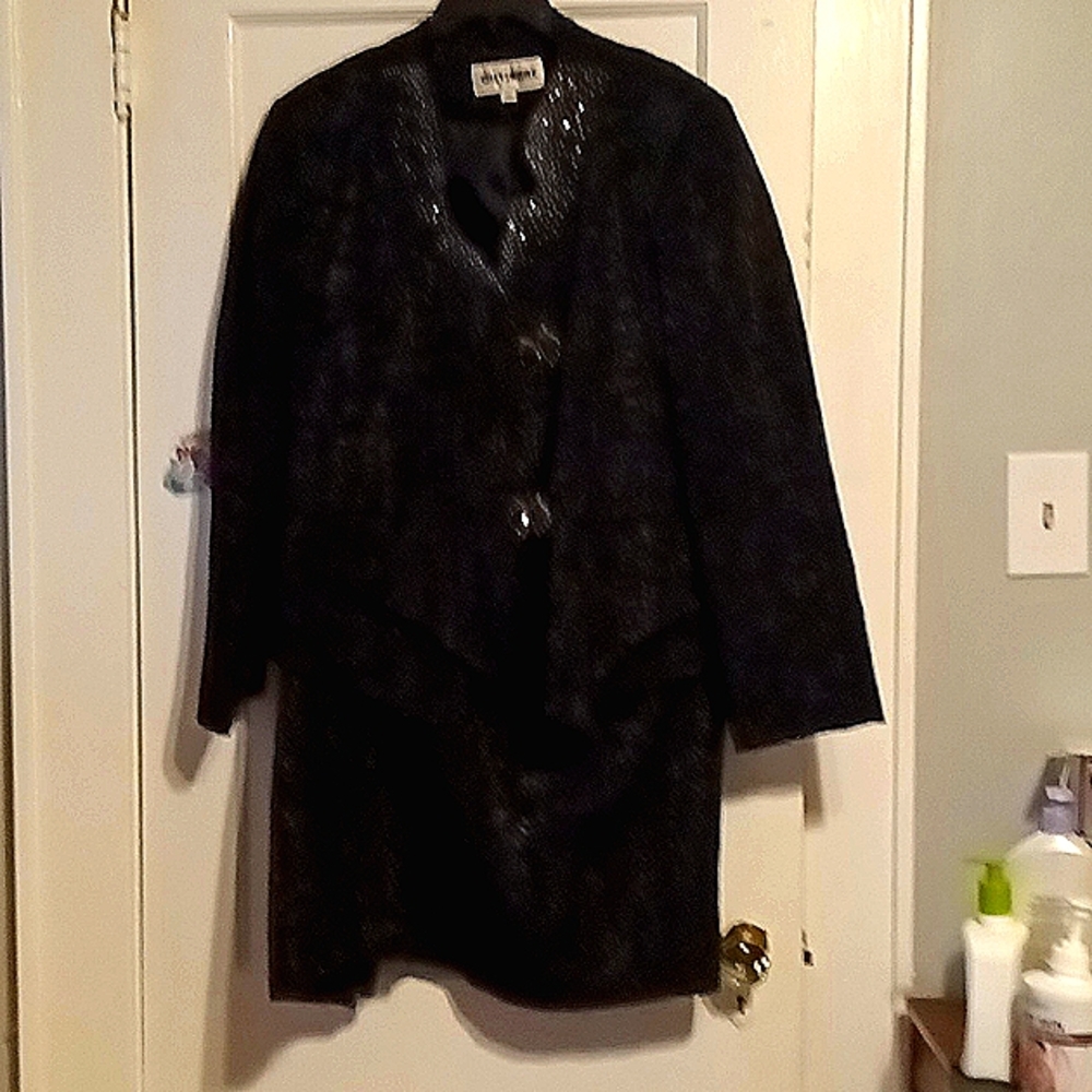 Black two piece suitable for church or dressy occasion size 18 made by Olivianne